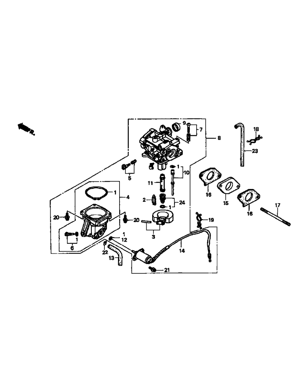 Gxv620k1 Carburetor Diagram and Parts List for M48-HN 53AB5E6V750-20-HP Cub Cadet Lawn Tractor